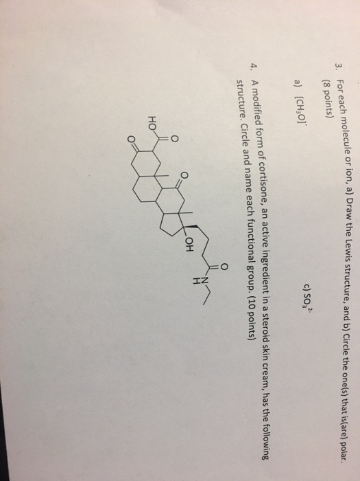 1. Draw a Lewis structure for each of the following