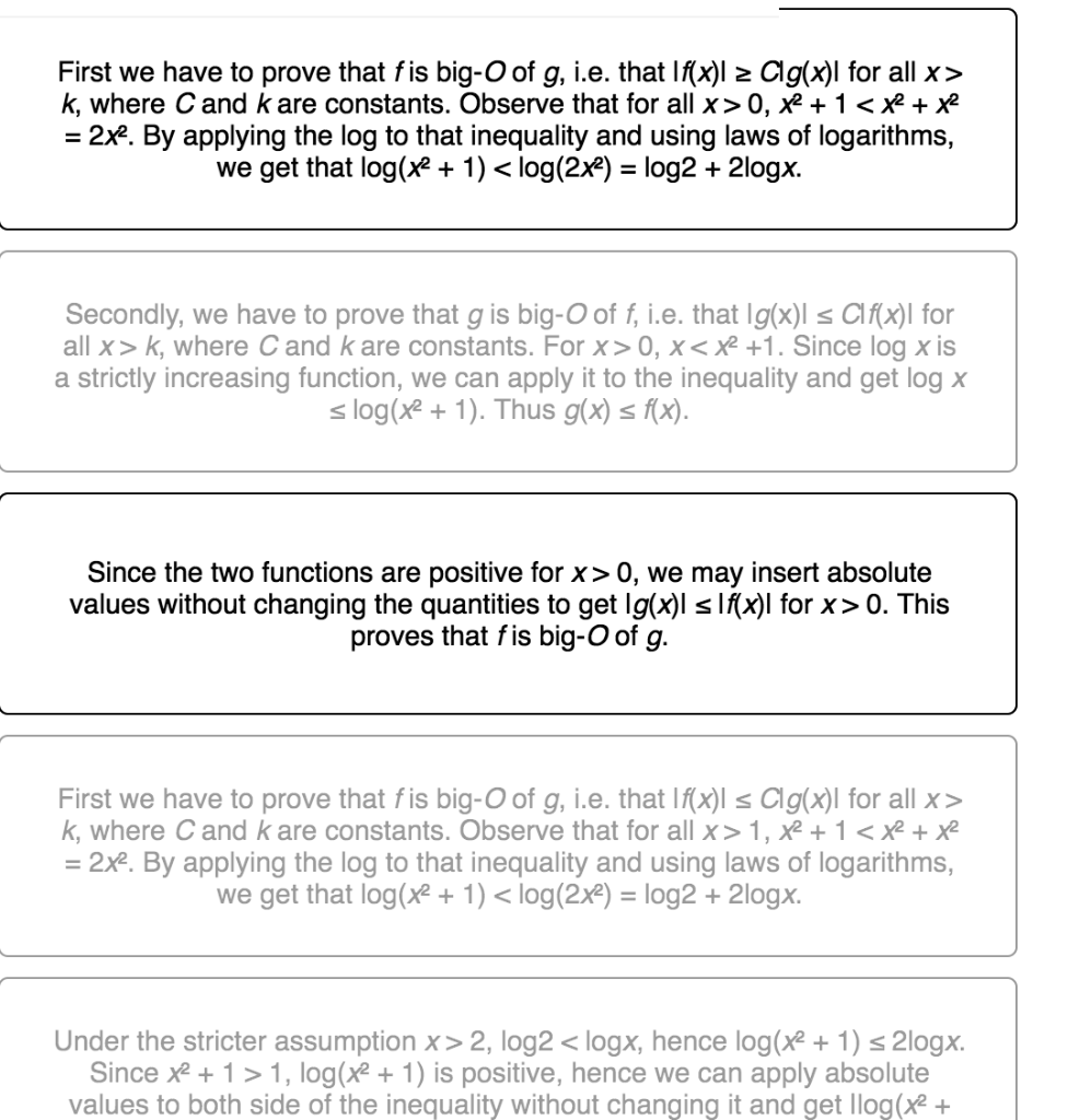 Rx Log R 1 And G X Logx Step 1 Secondl Chegg Com