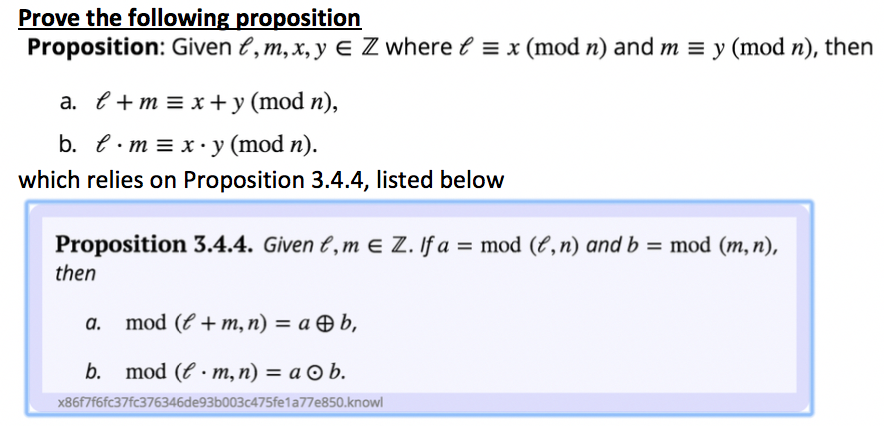 Solved Prove The Following Proposition Proposition Given Chegg Com