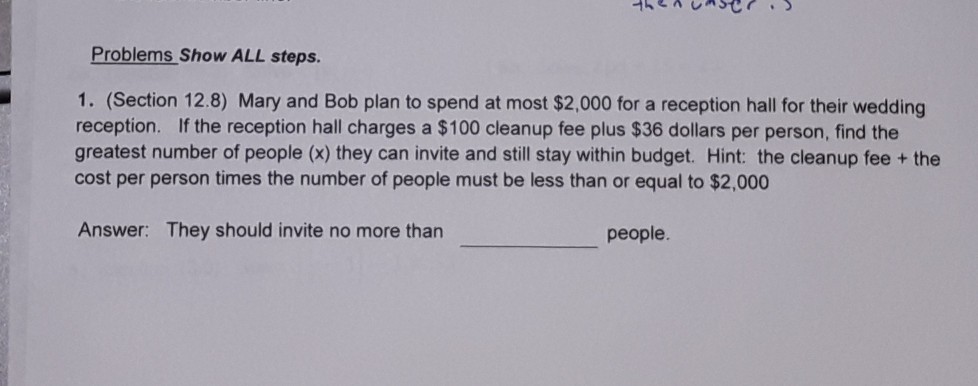 Solved Problems Show All Steps 1 Section 12 8 Mary An