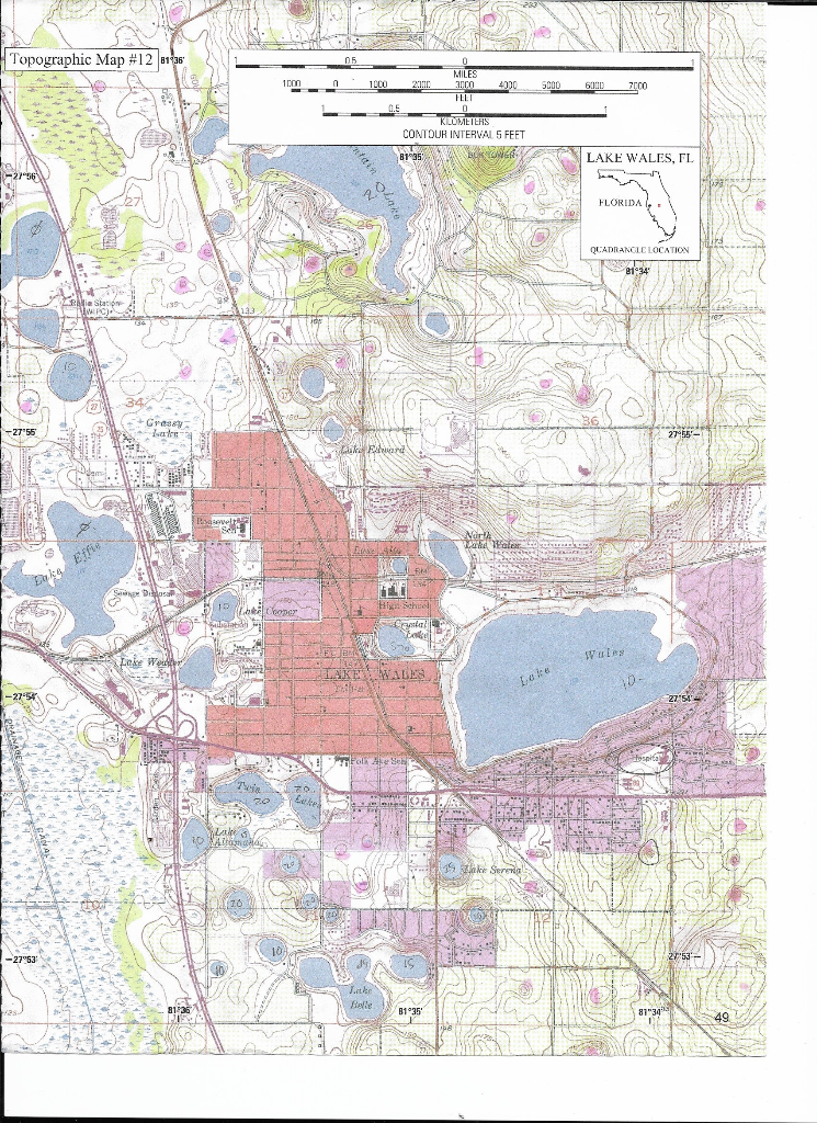 Lake Wales Florida Map Solved Topographic Analysis: Karst Landscapes Section 2 Lake | Chegg.com