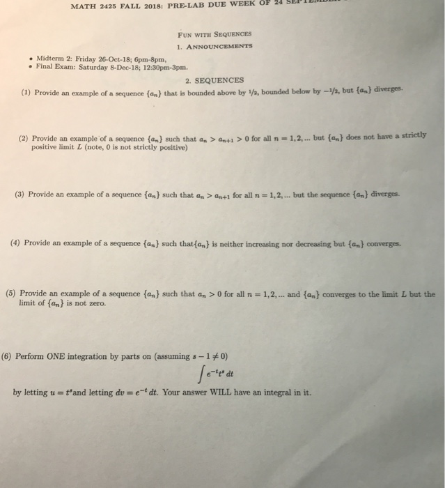 Solved Math 2425 Fall 2018 Pre Lab Due Week Of 24 Sep Fu Chegg Com