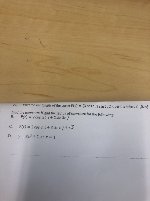 Solved Find The Arc Length Of The Curve R T 3 Cos T 3 Chegg Com