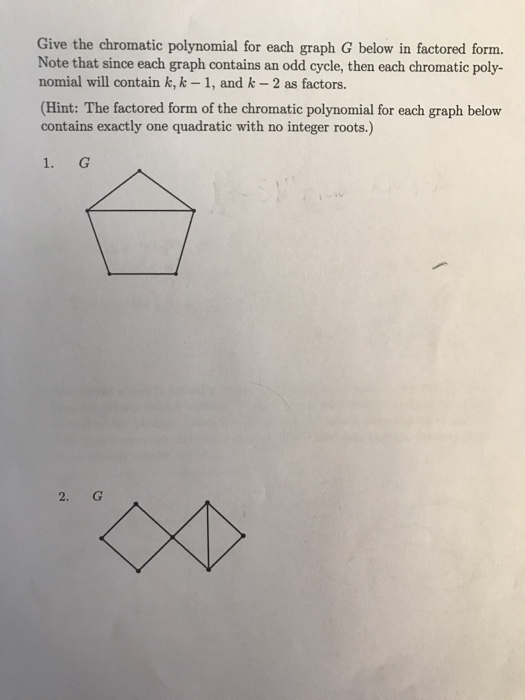 legal k.k. form G Chromatic For Polynomial The Each Solved: Bel Give Graph