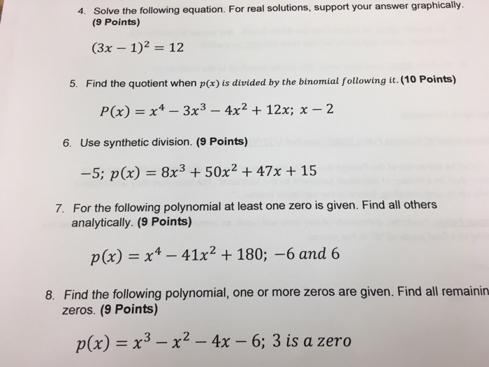 Solved Solve The Following Equation For Real Solutions Chegg Com