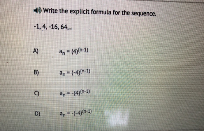 What is the sequence of 1 4 4 16 16 64?