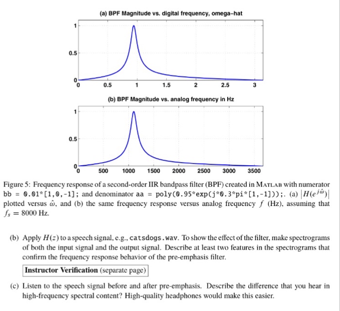2 3 Iir Bandpass Filter Design You Need A Bandpass Chegg Com