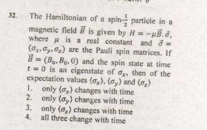 Solved The Hamiltonian Of A Spin 1 Particle In A Magnetic Chegg Com