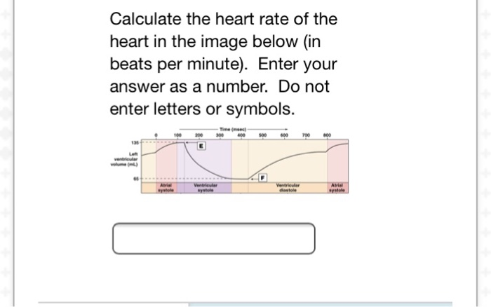 Calculate the heart rate of the heart in the image below (in beats per minute). Enter your answer as a number. Do not enter letters or symbols. 100 2003004000700 0 13s F 6