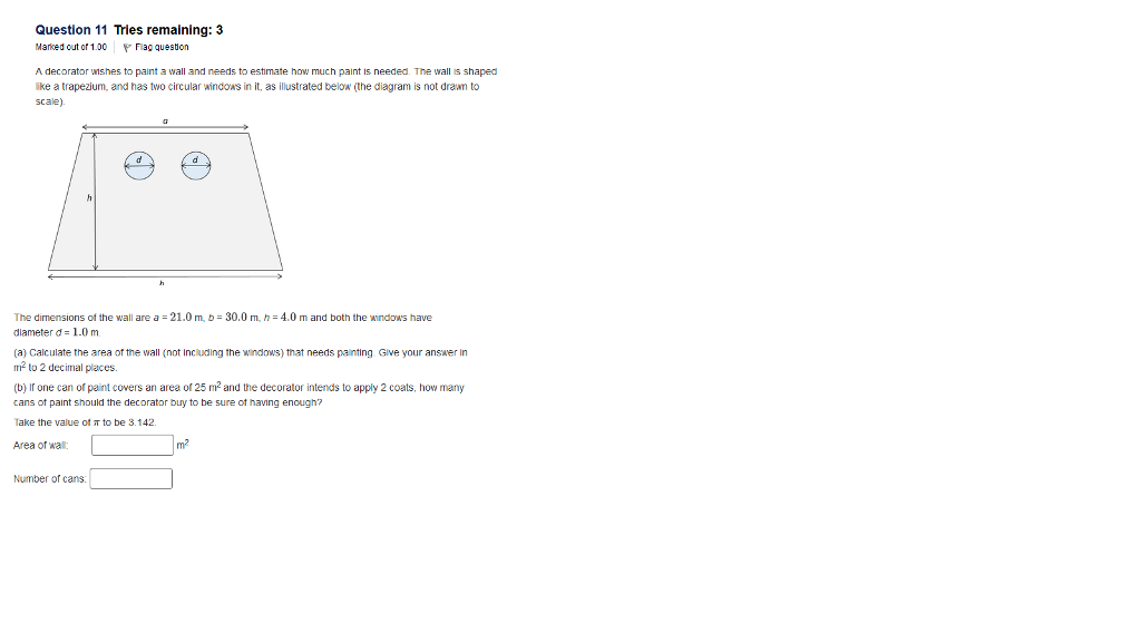 Solved Question 11 Tries Remaining 3 Mariked Out Or 1 00