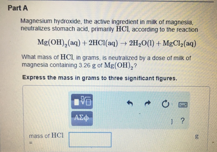 Magnesium Hydroxide + Hydrochloric Acid / Pin On Balance - Milk of magnesium exerts its antacid activity in as an antacid, magnesium hydroxide suspension neutralizes gastric acid by reacting with hydrochloric acid in the stomach to form magnesium.