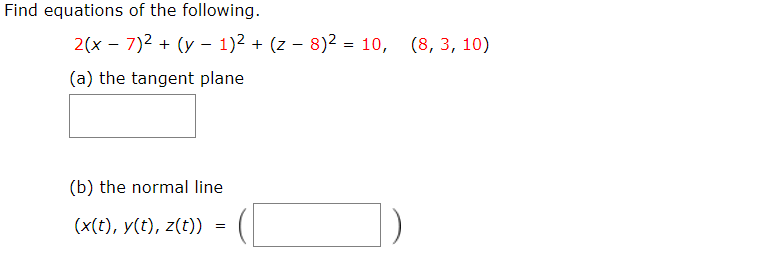 Solved Find Equations Of The Following 2x 72 Y 1 I