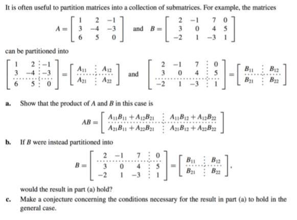 multiplication 12-2 matrix It Solved: Co Partition Often Into A Is Matrices To Useful