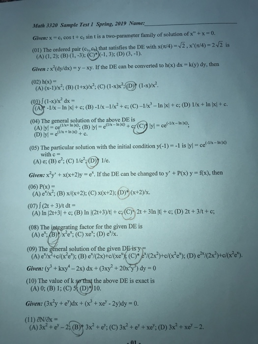 Solved All The Answers Are Given Please Put Step By Step Chegg Com
