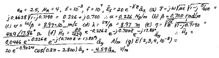 Solved A Lossy Dielectric Is Characterized By Er 2 5 Ur Chegg Com