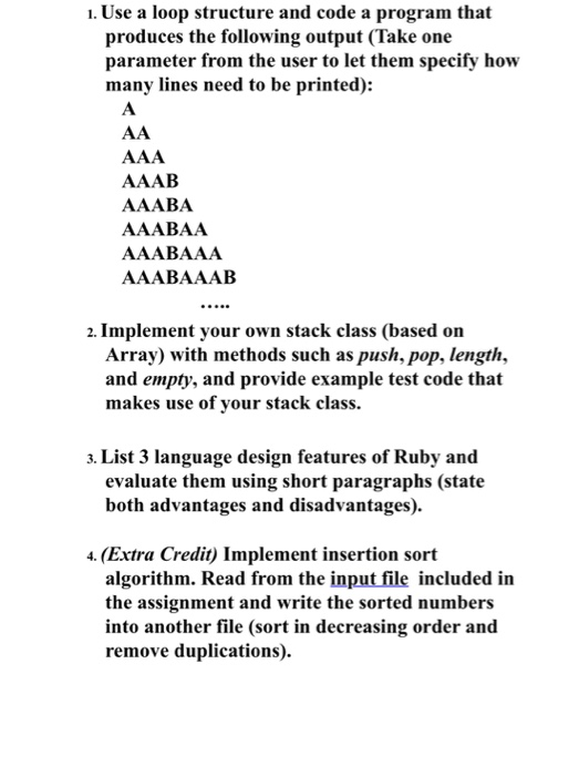 ı. Use a loop structure and code a program that produces the following output (Take one parameter from the user to let them s