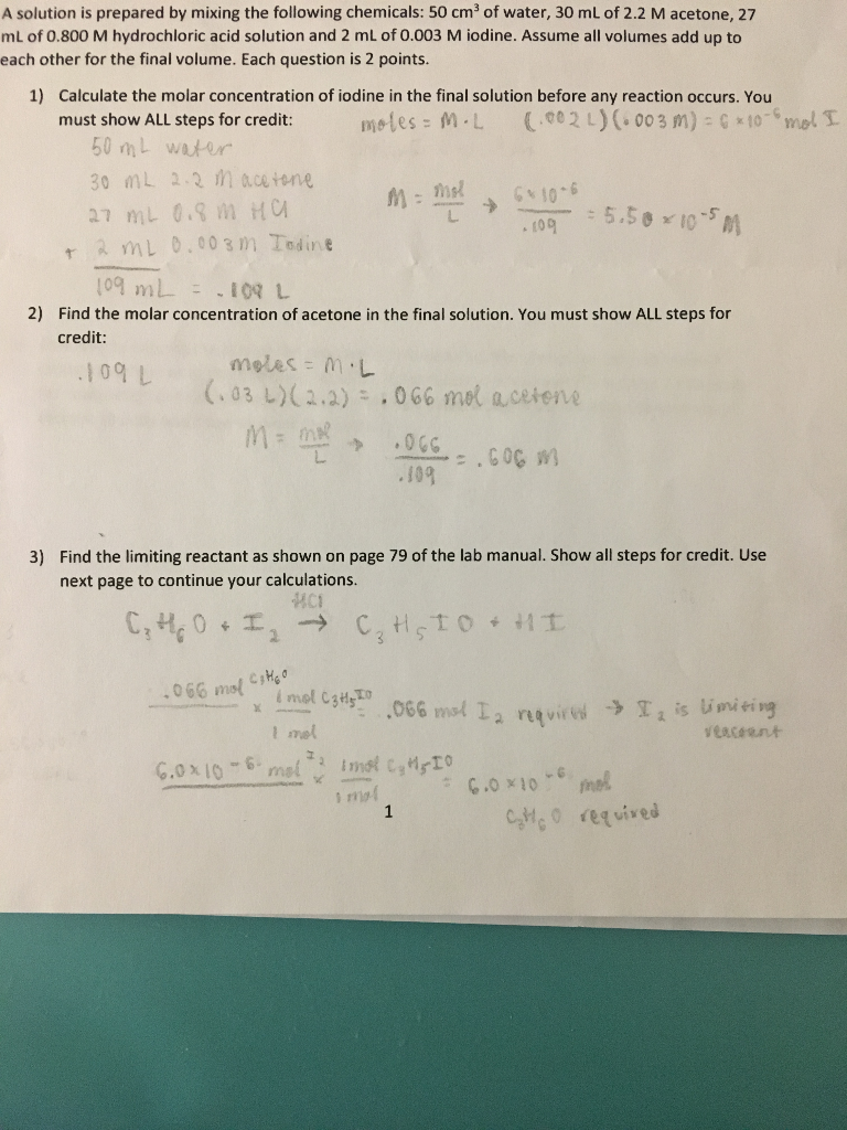 Solved Are these calculations correct? How can I find the  Chegg.com