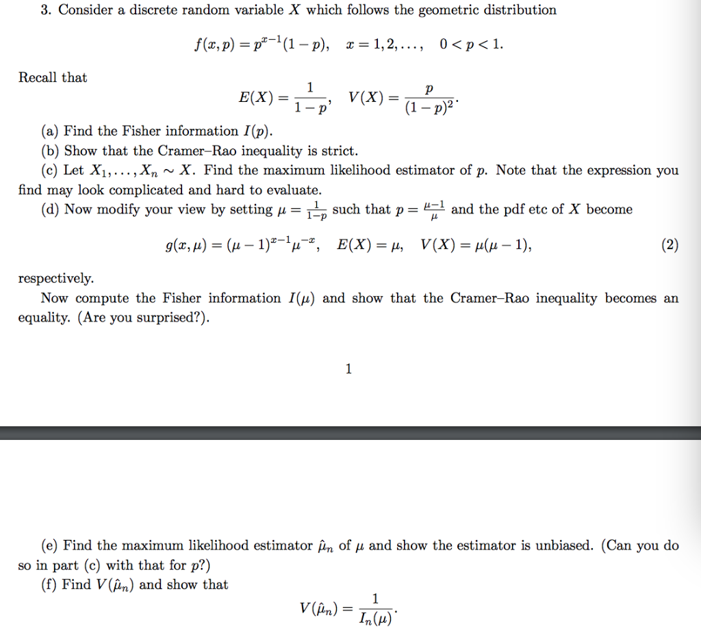 Solved 3 Consider A Discrete Random Variable X Which Fol Chegg Com