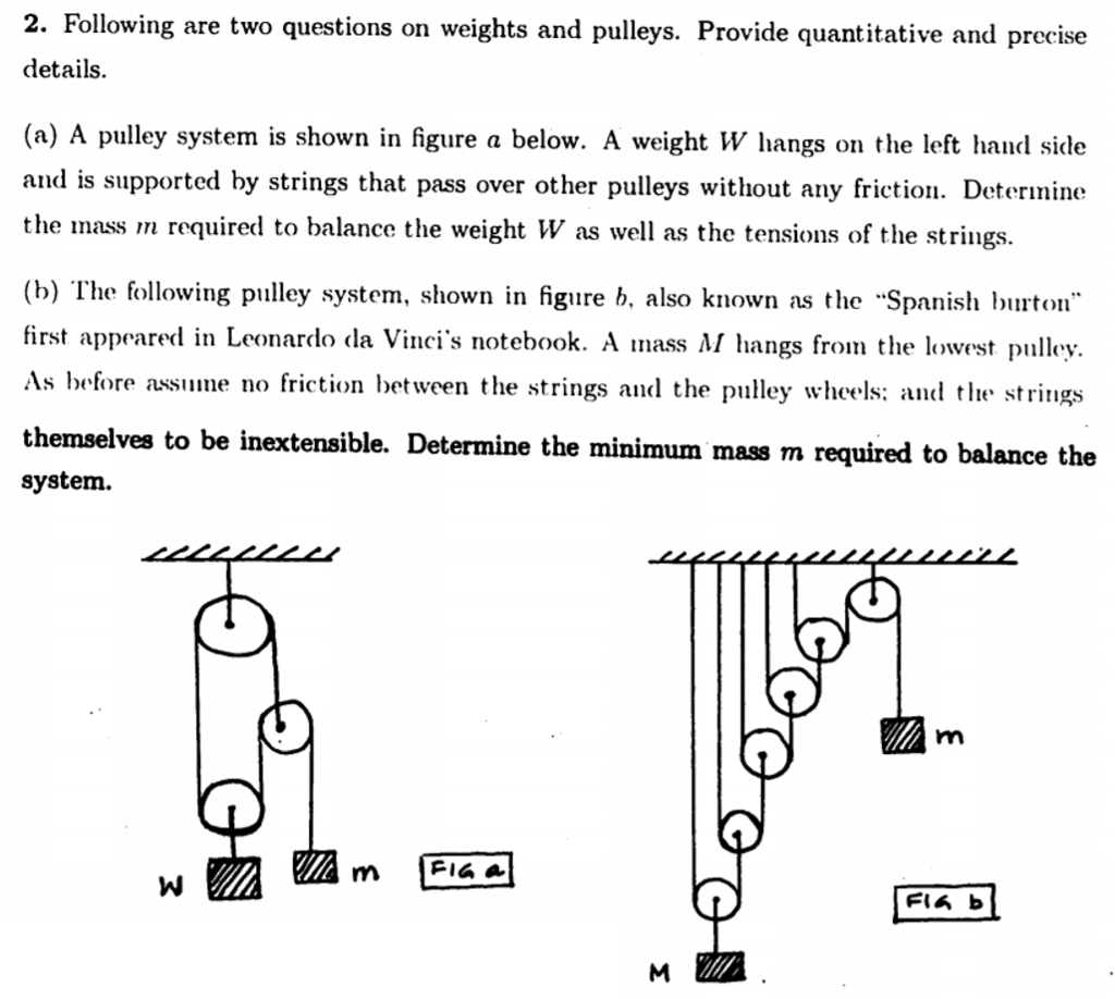 weights and pulleys