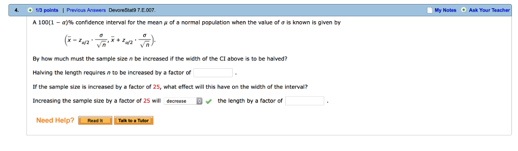 Solved 4 1 3 Points Previous Answers Devorestat9 7 E 0 Chegg Com