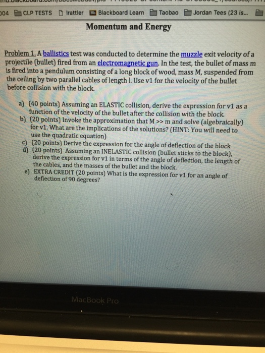 Solved A Ballistics Test Was Conducted To Determine The M 