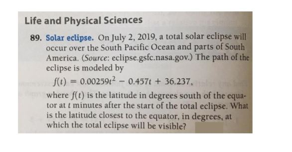 Eclipse Path of Total Solar Eclipse on July 2, 2019