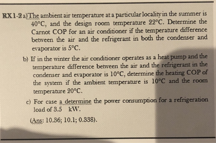 Solved Rx1 2 A The Ambient Air Temperature At A Particula