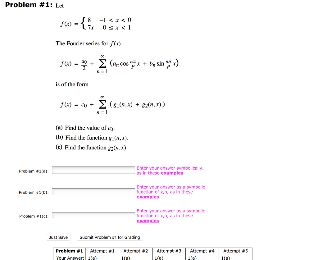 Solved Problem 1 A Find The Value Of C0 B Find The Chegg Com