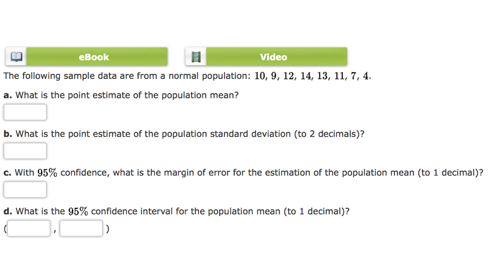 Solved Ebook Video The Following Sample Data Are From A N