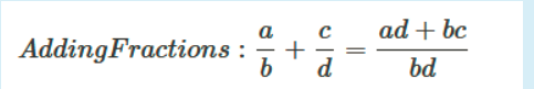 a cadbc Adding Fractions : ^ bd