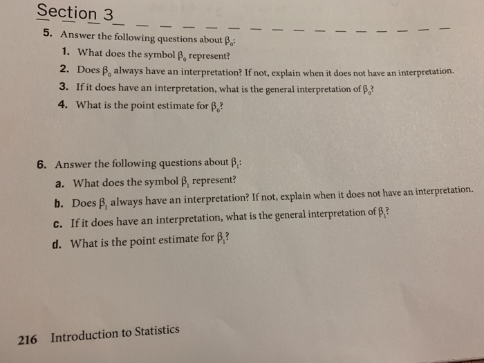 Solved Section 3 5 Answer The Following Questions About Chegg Com