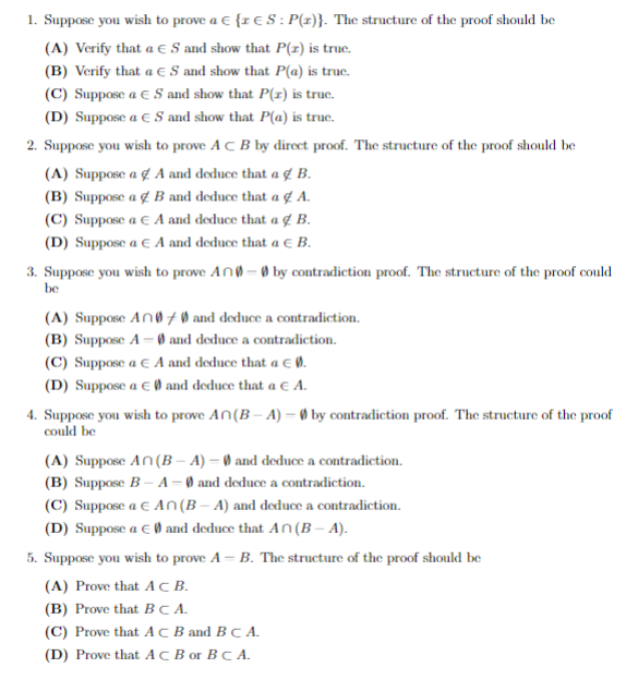 Solved 1 Suppose You Wish To Prove A E Es P X The St Chegg Com