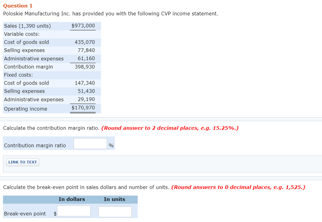 Solved Question 1 Poloskie Manufacturing Inc. Has Provide