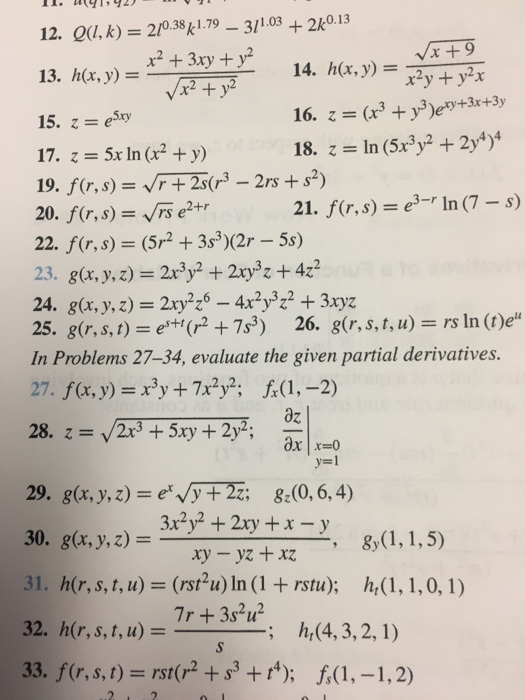 Solved A Function Of Two Of More Variables Is Given Find Chegg Com