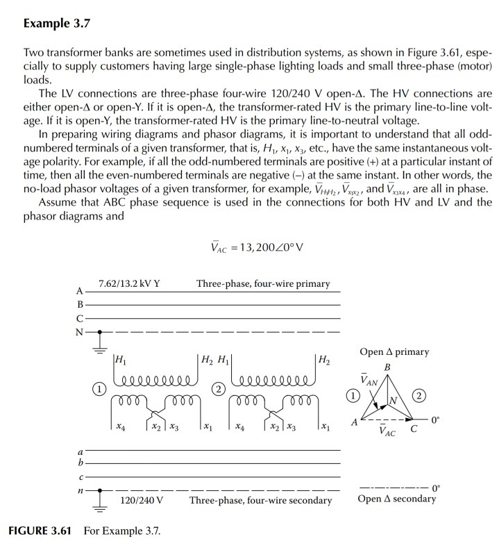 Example 3.7 two transformer banks are sometimes used in distribution systems, as shown in figure 3.61, espe- cially to supply