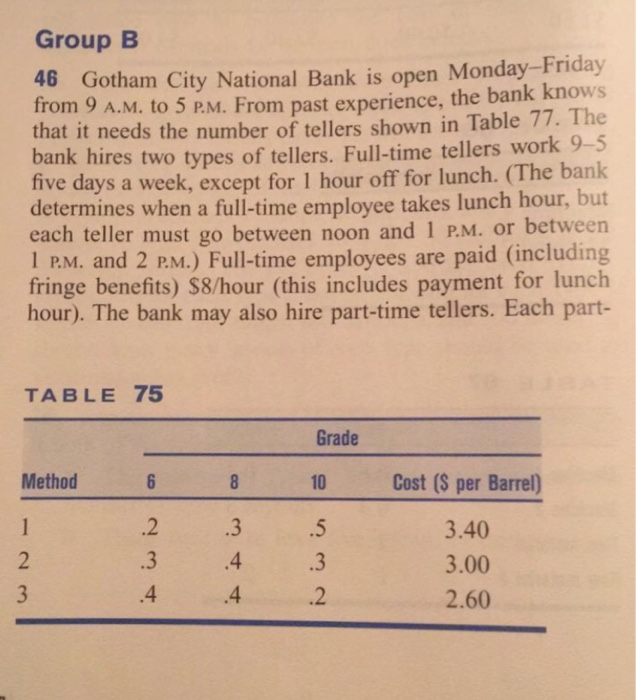 Group B 46 Gotham City National Bank Is Open Monda Chegg Com