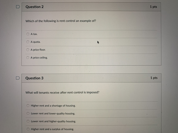 Solved D Question 1 1 Pts Below Is The Market For Sugar