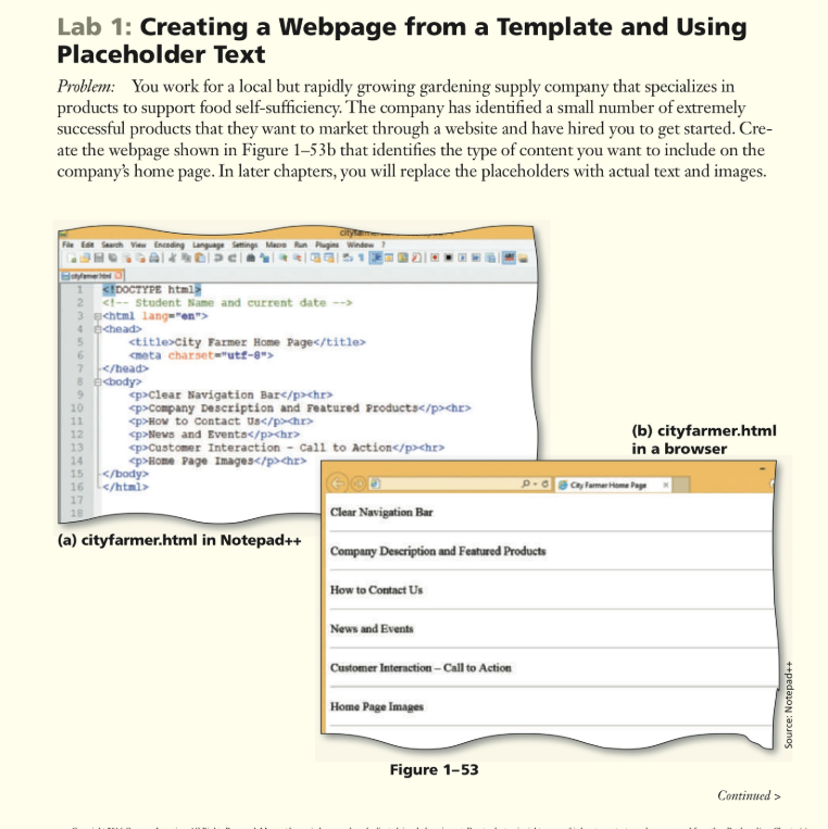 Solved Lab 1 Creating A Webpage From A Template And Using Chegg Com<script async src=