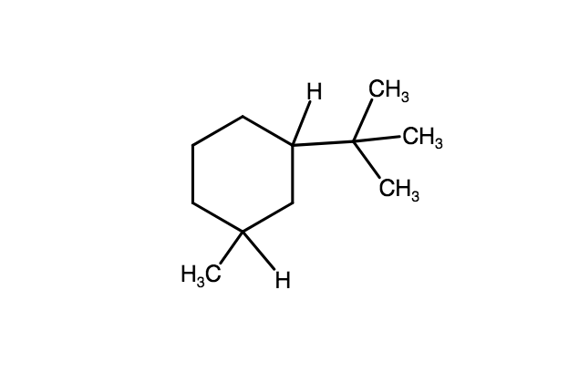 Consider the molecule 1-tert-butyl-3-methylcyclohexane. 