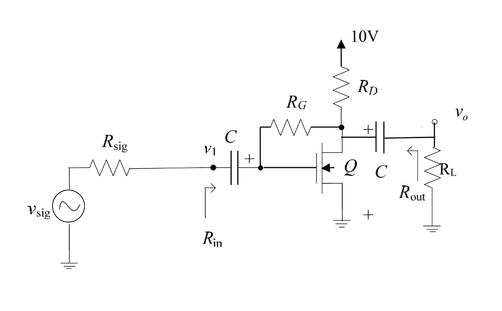 10V Rp RG Rsig V1 out S1g Rin