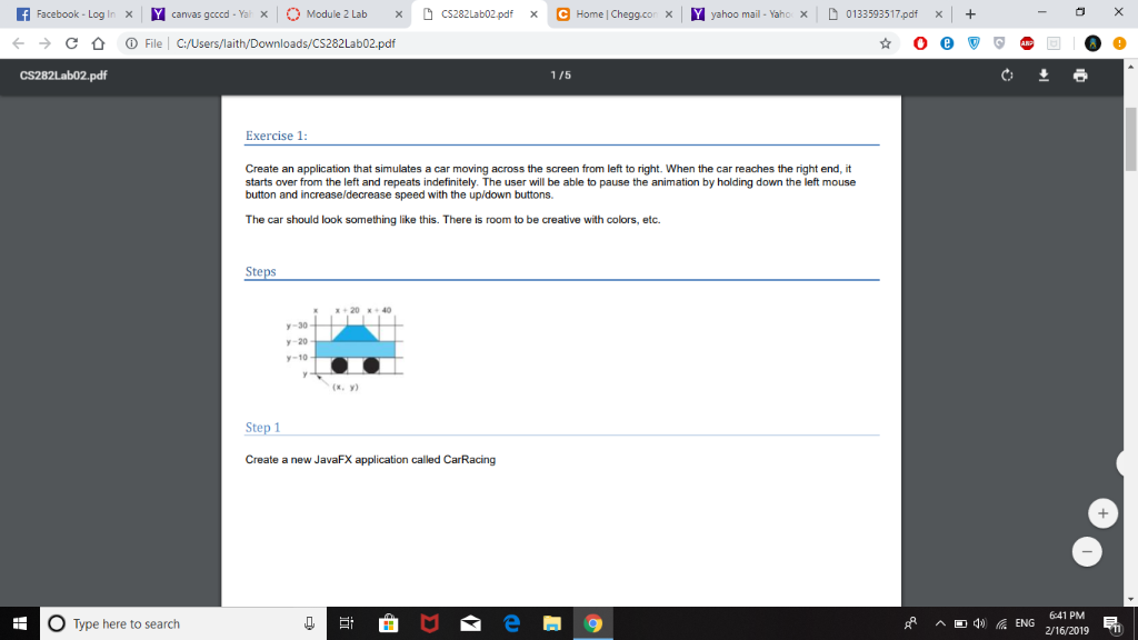 Solved F Facebook Log In Y Canvas Gcccd Ya Module 2 L