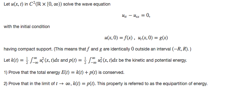 Solved Let U X T In C R 0 Oo Solve The Wave Equa Chegg Com