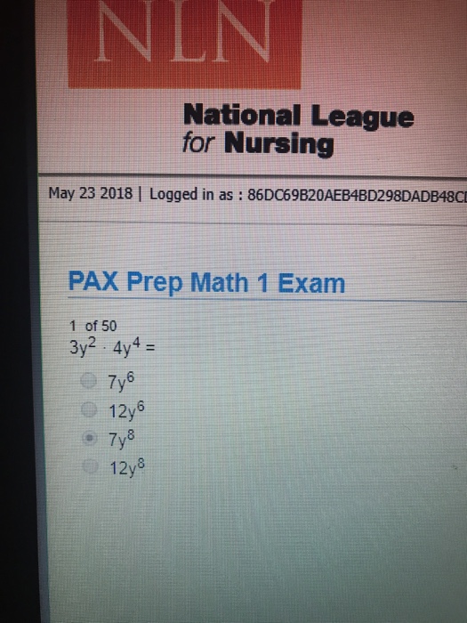 Solved: NLN National League For Nursing May 23 2018 | Logg ...