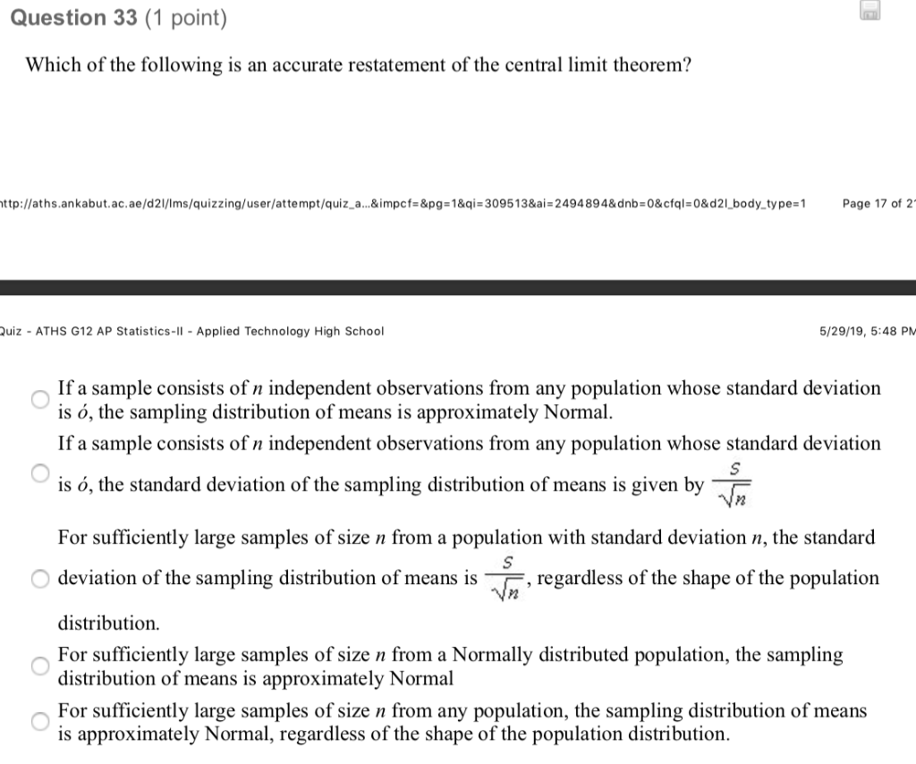 Solved Question 33 1 Point Which Of The Following Is An Chegg Com