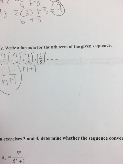 Solved Write A Formula For The Nth Term Of The Given Chegg Com