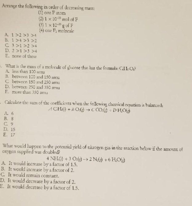 Solved Arrange the following in decreasing order 4.1 m² 410