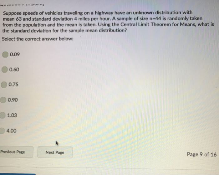 Answered: Suppose the rated speed of a highway…