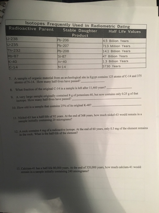 What Is A Commonly Used Radioisotope For Radiometric Dating - Half Life And Rate Of Decay Carbon 14 Dating - Using this page contains a radioactive isotope.