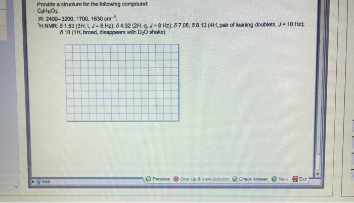 Solved Provide A Structure For The Following Compound C Chegg Com