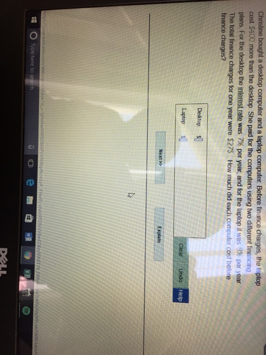 Solved Christine Bought A Desktop Computer And A Laptop C